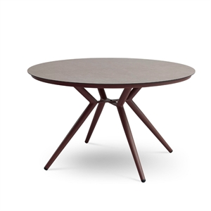 Kalong rundt havebord - Burgundy / Taupe - Mål: Ø126 cm.